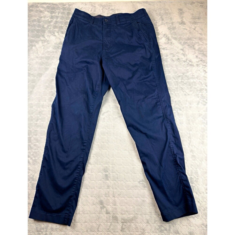 Abercrombie & Fitch Men’s Stretch Chino Pants 32 Blue Straight Fit Twill